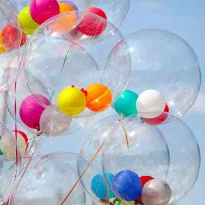 BOBO Balloons Bubble Clear Latex Balloons All Occasions Party Balloons Plain UK - Image 1 of 4