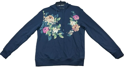 Suéter con Capucha International Concepts Para Hombre Talla Pequeña Azul Estampado Floral Nuevo Foto 1 de 4
