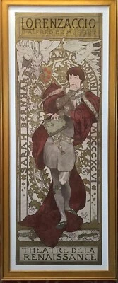 Alphonse Mucha 1896 Lorenzaccio Theatre De La Renaissance - Imagem 1 de 4