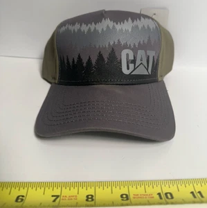 Cat Logo Timber Style Truckers Hat, NWT. - Picture 1 of 2