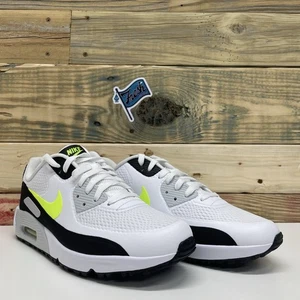Nike Air Max 90 G Athletic Golf Spikeless Sneakers Men's Sz 10.5 White Hot Lime - Picture 1 of 12