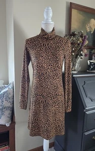 Julie Brown New York Small Cheetah Print Jordyn Langarm knielanges Kleid - Bild 1 von 5