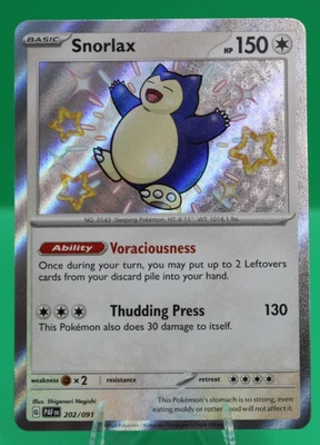 202 Snorlax - Shiny - 2024 Pokemon PAF Paldean Fates EN - Image 1 of 4