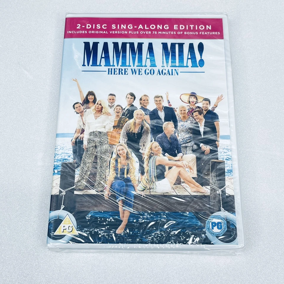 Mamma Mia! Here We Go Again 2 Disc Sing-Along Edition DVD (2018) • New & Sealed - Image 1 of 1