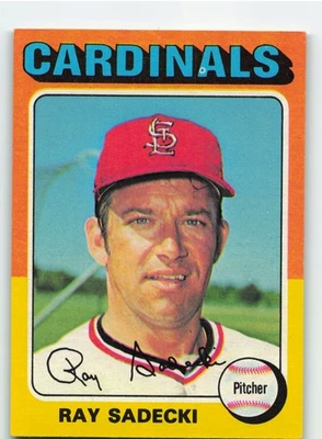 1975 Topps #349 Ray Sadecki - Cardenales de San Luis **Set Break** Foto 1 de 2
