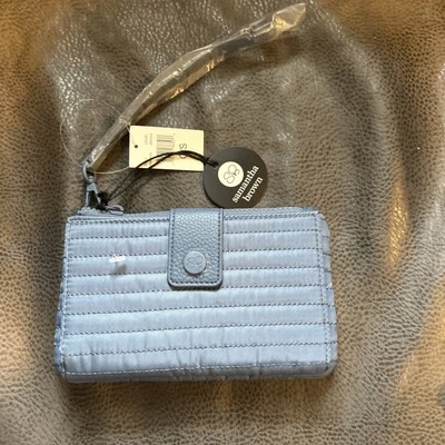 Samantha коричневый идти RFID выстеганный путешествий бумажник синий новый с Ярлыками - Изображение 1 из 4