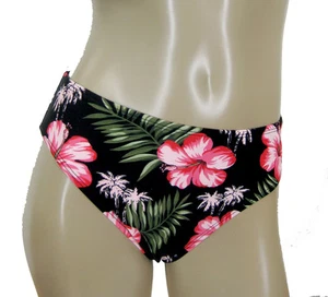 KECHIKA WOMEN'S SWIMWEAR BOTTOM ONLY BLACK FLORAL NWT SIZES 6 & 8 - Picture 1 of 3