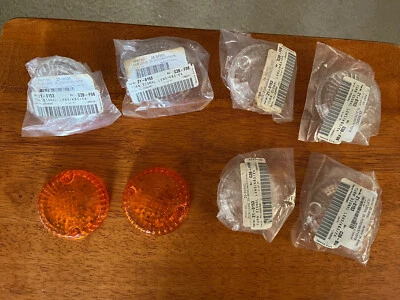 K&S  - 25 - 0153 - DOT Approved Turn Signal Replacement Lens, Amber & Clear Lot Foto 1 de 4