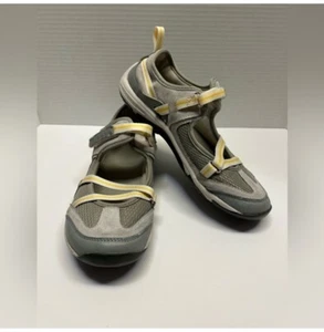 Scarpe da trekking LANDS END Mary Jane donna taglia 8 B passeggio giallo grigio regolabili - Foto 1 di 12