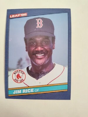 JIM RICE Boston RED SOX 1986 LEAF BASEBALL CARD #146 - Image 1 of 2