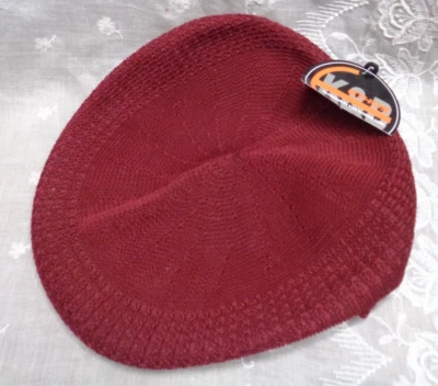 K&B Trading ETHOS Mesh Knit Newsboy Cabbie Cap Crochet Hat KBM-001 / RED / XL - Image 1 of 4