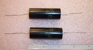 Menge (2) 300uf 50V 19x51mm AXIALE TRANSI-LYTKONDENSATOREN 31D TL1314 SPRAGUE NOS - Bild 1 von 3
