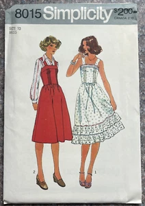 Vintage 1970s Simplicity 8015 Cottagecore Dress / Jumper Sewing Pattern 10 UNCUT - Picture 1 of 4