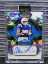 2022 Wild Card Auto Mania Alec Pierce Crystal Rushmore Rookie Auto RC #1/1 Colts