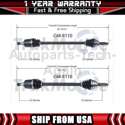 Передний вал оси CV TrakMotive 2 подходит для Chevrolet Sprint 1985-1988 годов выпуска - Изображение 1 из 3