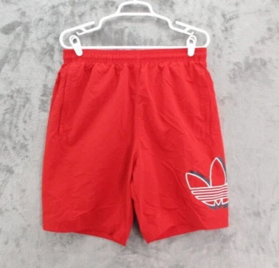 Pantalones Cortos Adidas Originales Para Hombre Medianos Rojo Adicolor Trifolio Grande Bañador Foto 1 de 4