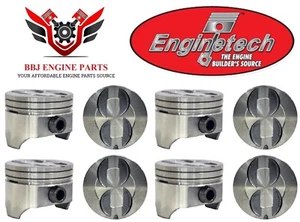 Ford Mercury 302 5.0 5.0L 1985 - 1995 (8) Enginetech Dish Top Pistons - Picture 1 of 3