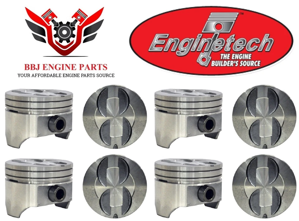 Pistones con tapa de plato Enginetech para Ford Mercury 302 5,0 L 1985 - 1995 (8) Foto 1 de 3