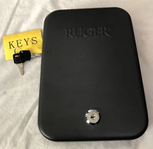 Ruger OEM Steel Lock Box With Key Clam style For Compact Pistols *Free Shipping - Picture 1 of 11