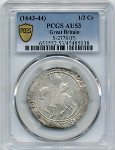 Great Britain Half Crown Charles I (1643-44) S-2778 - PCGS AU53 - Picture 1 of 3