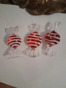 Red white candy piece variety ornament xmas - Picture 1 of 8
