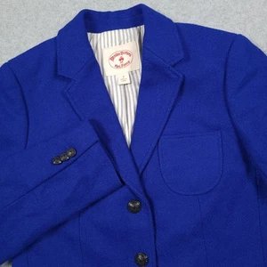 Brooks Brothers Red Fleece Blazer Womens 2 Blue Pure Wool Office Casual Business - Picture 1 of 15