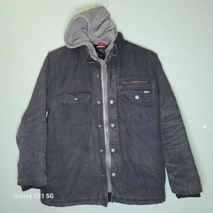 Dickies Jacket Men M Duck Canvas Layered Hooded Detroit Work Chore Coat - Picture 1 of 14