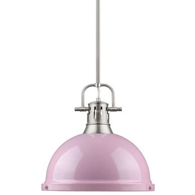 Luminária de teto Duncan 1 luz 14 polegadas cromada pingente, 14", 3604-L CH-SF - Imagem 1 de 4