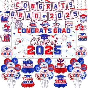 2025 Graduation Decorations-Class of 2025 Decorations Set with Congrats Grad ... - Picture 1 of 7