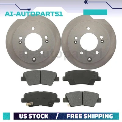 Задние тормозные колодки для 2010 2011 2012 2013 Kia Soul + комплект тормозных дисков - Изображение 1 из 4