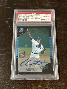 2005 Bowman Chrome Draft Picks Autograph #171 Cesar Carrillo Padres AUTO PSA 9 - Picture 1 of 2