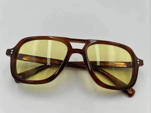 Miller & Marc TRES Brown Tortoise Sunglasses Yellow Lenses. 53-18-140 New - Picture 1 of 7