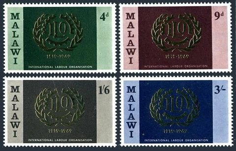 Malawi 110-113,MNH.Michel 106-109. International Labor Organization ILO,50,1969 Cover