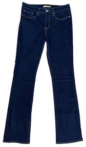 Levis 315 Jeans Womens 30 Shaping Bootcut Dark Wash Zip Front Actual 32 X 34 - Picture 1 of 12