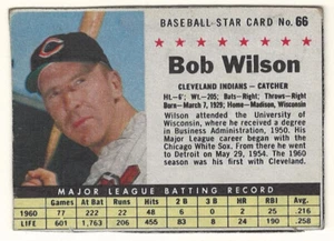 Tarjeta de béisbol 1961 Post # 66 Bob Wilson Cleveland Indians - ¡Mira!!!!!! - Imagen 1 de 2