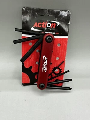 Action Bicycle Goods Metric Folding  Multi-Tool Allen Hex Wrench 2-6mm - Image 1 of 4