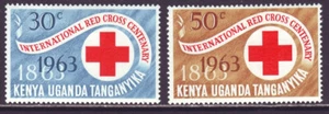 Kenya Uganda Tanganyika K U T 1963 SC 142-143 MNH Set Red Cross Centenary - Picture 1 of 2