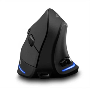 Vertical Mouse Ergonomic 2400 DPI Gaming Mouse Rechargeable for PC P9C7 - Picture 1 of 12