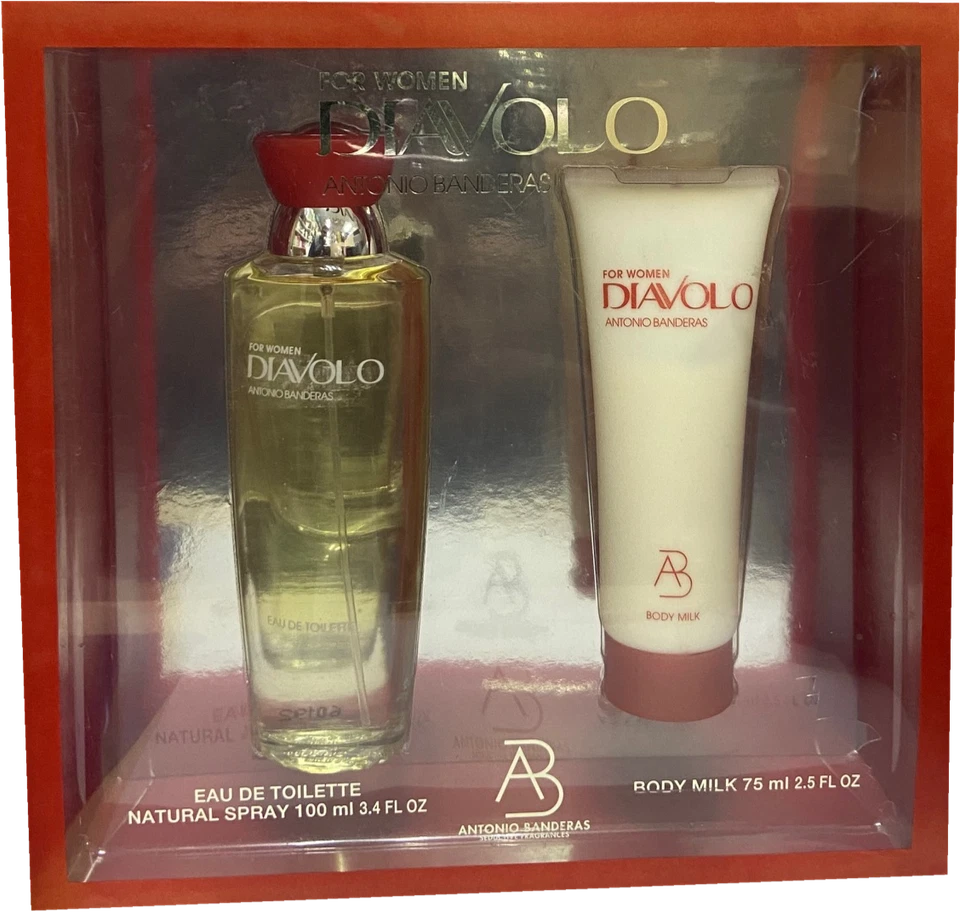 DIAVOLO por Antonio Banderas 3.4 OZ eau de parfum spray 2 piezas NUEVO juego de caja de regalo Foto 1 de 1
