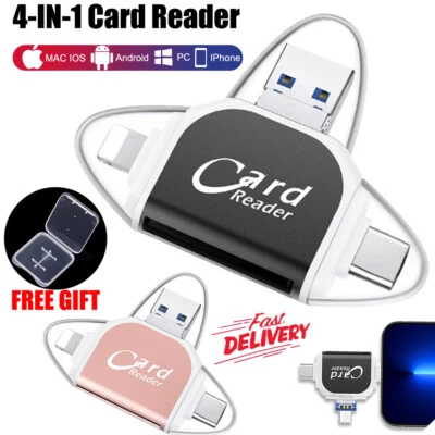 4-In-1-Universal-Sd-Tf-Kartenleser Mit Mehreren Anschlüssen Usb-C-Sd-Tf- с - Bild 1 von 4