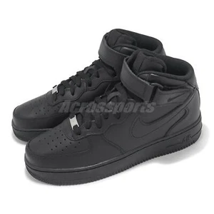 Nike Air Force 1 Mid 07 AF1 Triple Black Men Casual Shoes Sneakers CW2289-001 - Picture 1 of 8