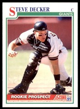 1991 SCORE STEVE DECKER SAN FRANCISCO GIANTS #710