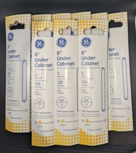 Lot of 9 - GE 6" Under Cabinet Fluorescent Light Bulb - T5 - 140 Lumens 4W .6" D - Picture 1 of 2