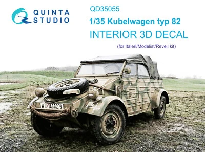 Quinta Studio 1/35 Kubelwagen tipo 82 interni stampati in 3D e colorati... - Immagine 1 di 4