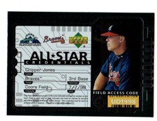 1998 Upper Deck ALL-STAR CREDENTIALS #AS16 Chipper Jones ATLANTA BRAVES