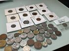 JUNK DRAWER LOT OF 40+ OLD COINS US NICKELS CENTS WORLD CANADIAN & MORE B502 N/R