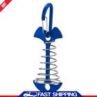 Camping Fishbone Ground Nail Portable Spring Hook Wind Rope Buckle (Blue) ?