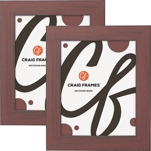 Jasper, 1.5" Faded Red Picture Frame, Uncommon Sizes 18x18 - 24x31, 2-Pack - Picture 1 of 7