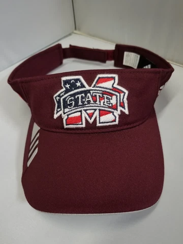 NCAA Mississippi State University Bulldogs USA Flag Logo Visor One Size Fits All Cover