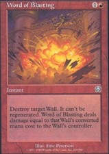 MTG magic cards 4x x4 Light Play, English Word of Blasting Mercadian Masques